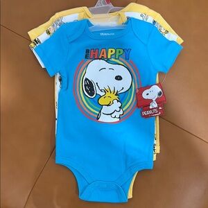 Peanuts Snoopy Blue and Yellow Bodysuit Collection